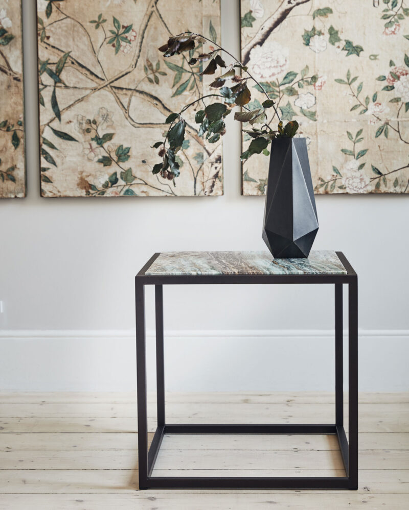 square bespoke marble side table