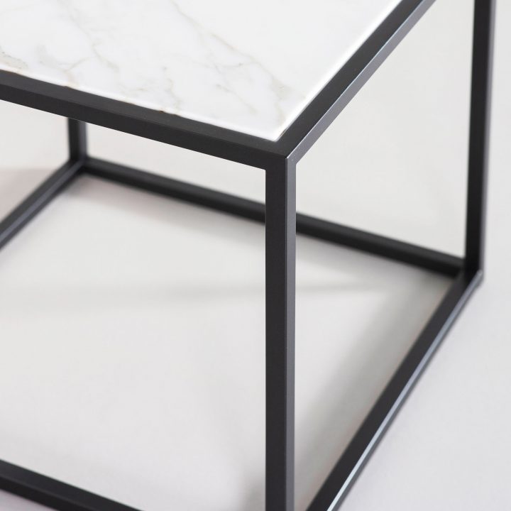 Finished in "Anthracite" with Calacatta Oro marble top