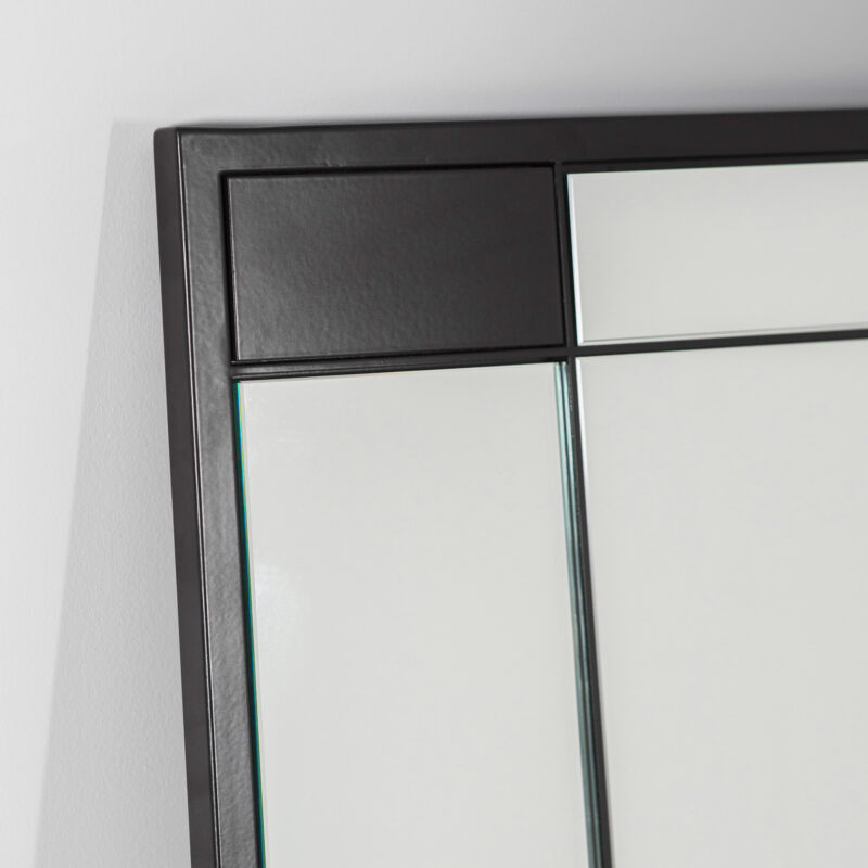 Charcoal designer rectangular mirror