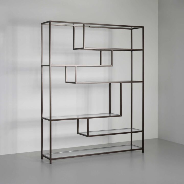 8004 Melrose Rectangle Shelf – Dark Bronze, Clear Glass 2