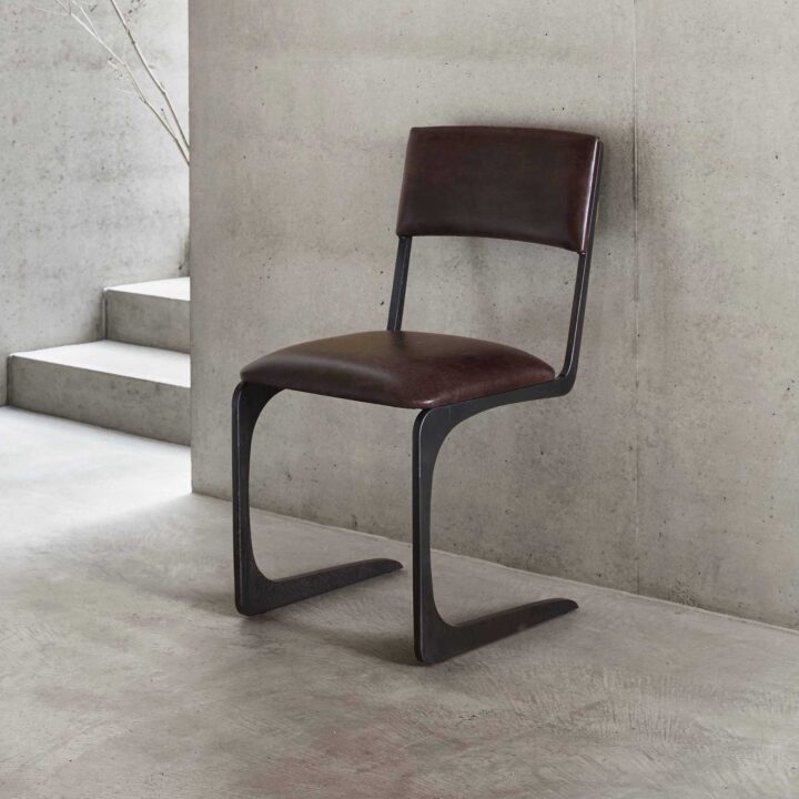 bespoke leather dining chair