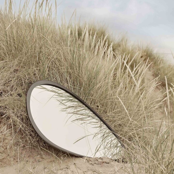 curved designer mirror