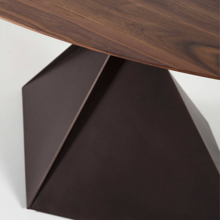 Finished in "Bronze" with Walnut top