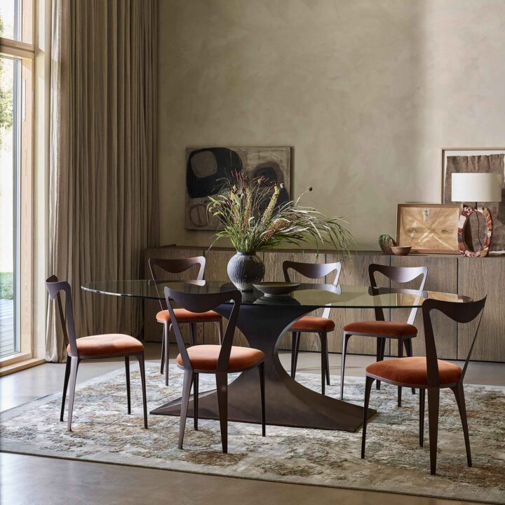 Capricorn dining table and Tiffany chairs