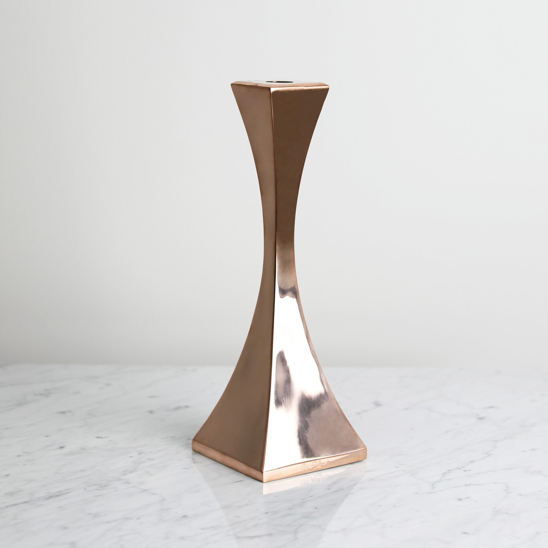 Capricorn candlestick in polished Bronze
