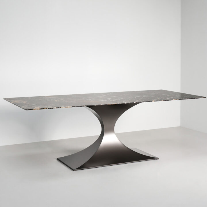 Finished in "Falcon Bronze" with Noir St Laurent marble top 