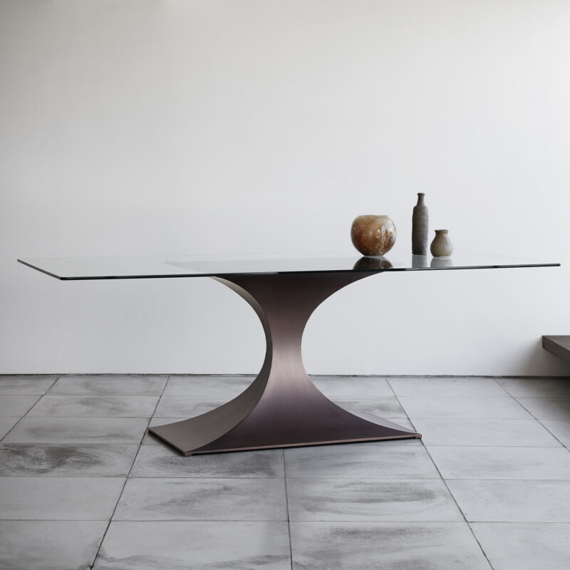 glass designer dining table