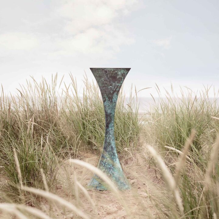Capricorn plinth made in bronze with a ‘Bottle Green’ patina