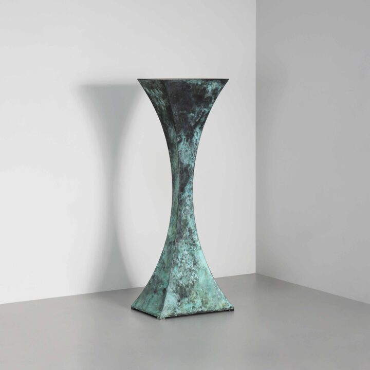 Capricorn plinth made in bronze with a ‘Bottle Green’ patina