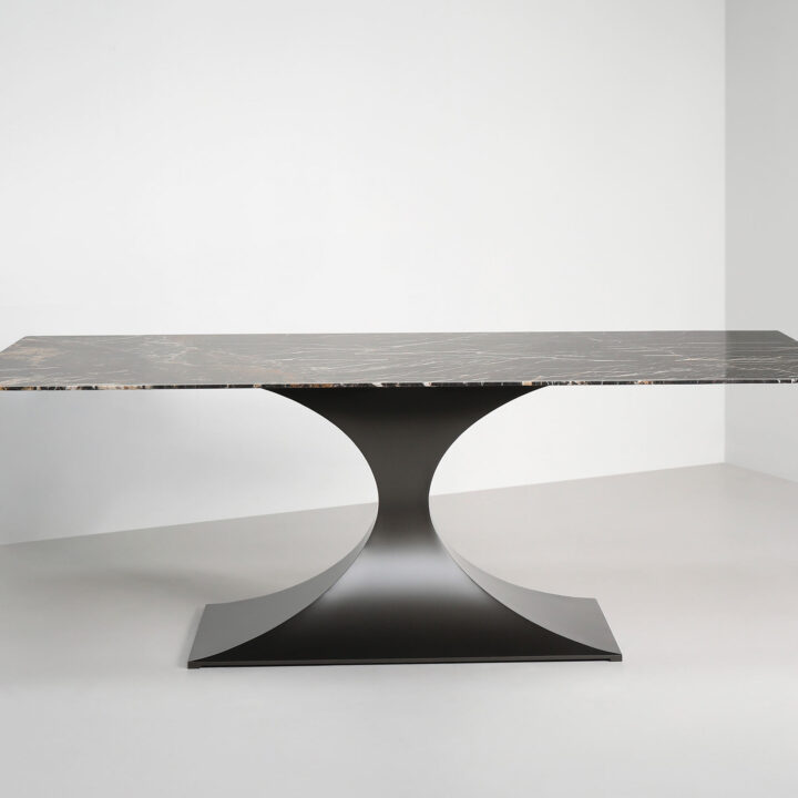 Finished in "Falcon Bronze" with Noir St Laurent marble top 