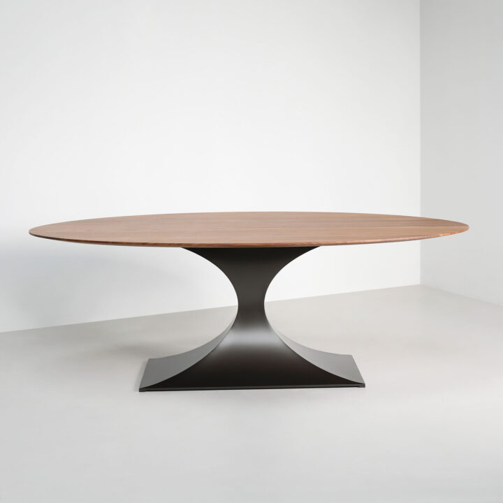 Finished in "Falcon Bronze" with Walnut top 