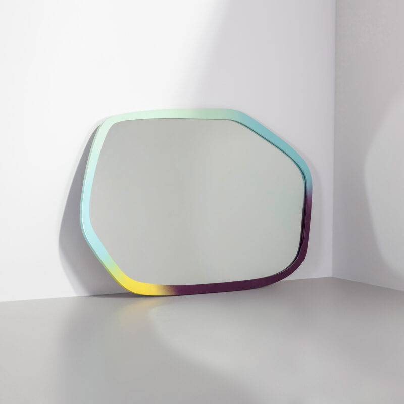 designer colourful wall mirror