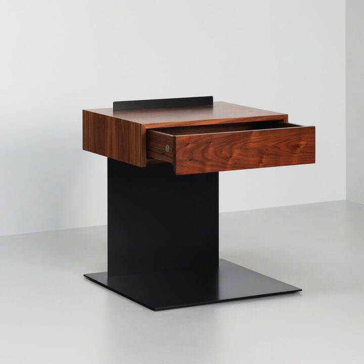 Luxury Walnut Bedside Table with Drawer