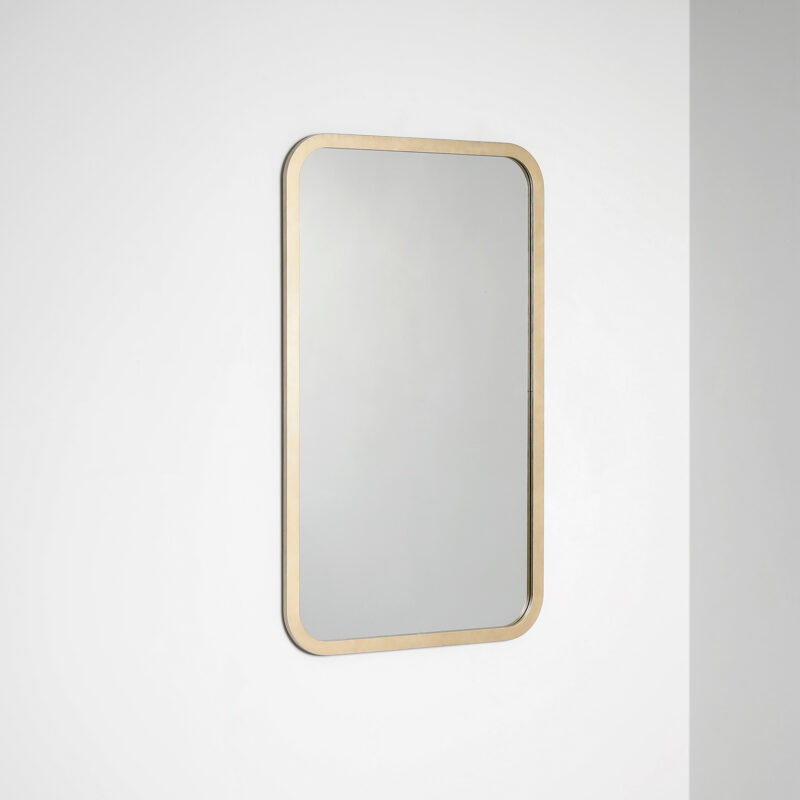 gold designer rectangular mirror