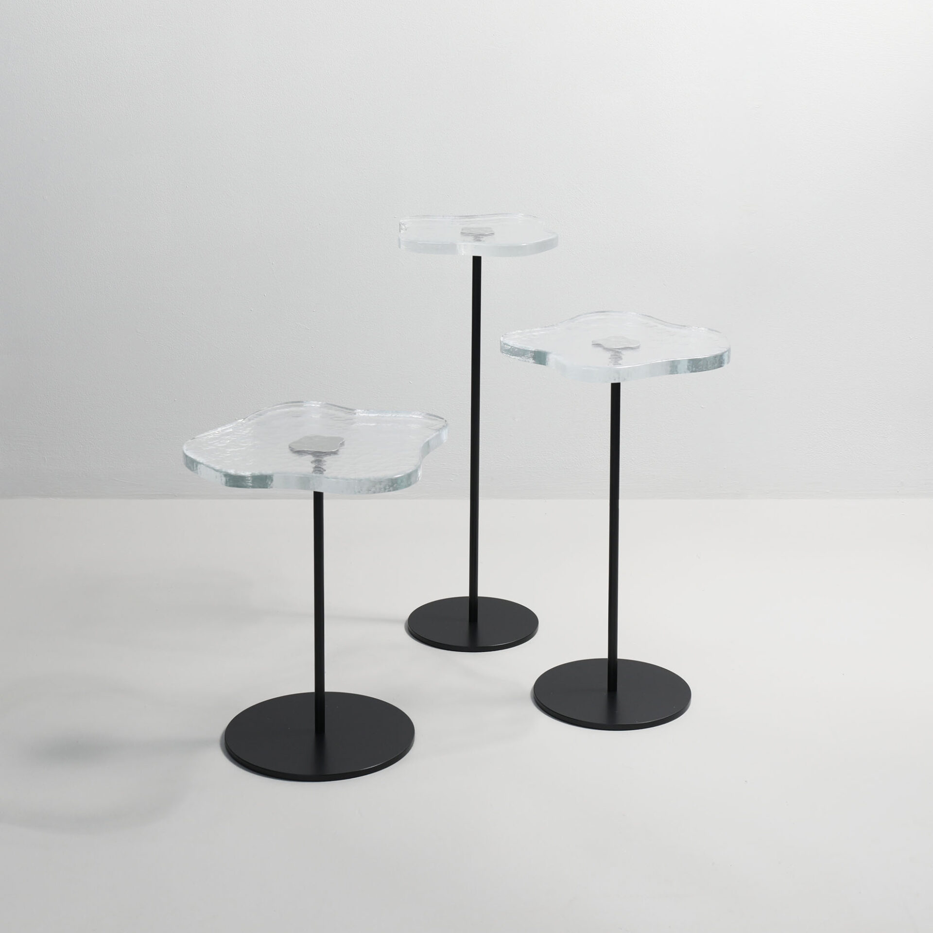 small glass side table