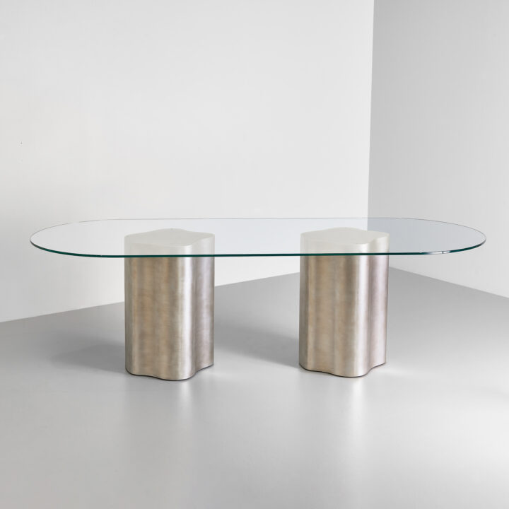 double pedestal dining table