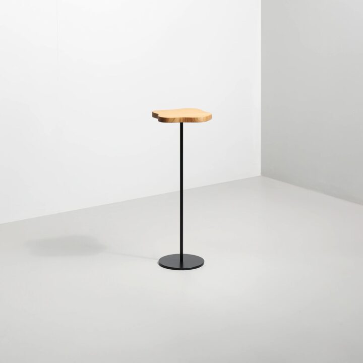 Tall Lily Cocktail Table with "Oak" top