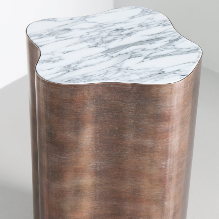 contemporary metal designer plinth