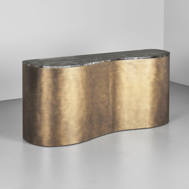 modern metal console table