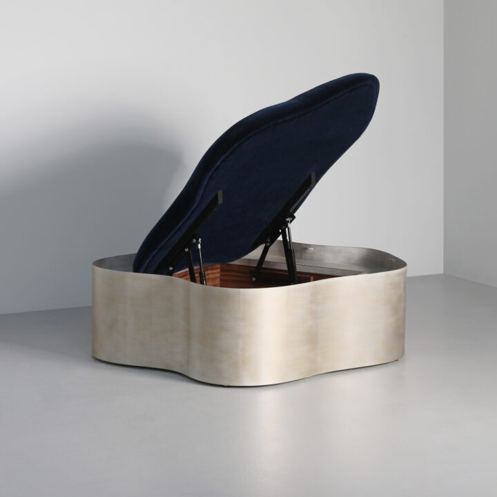 curved ottoman with storage