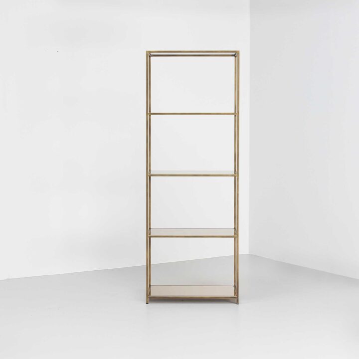Bespoke Modern Gold Bookshelf