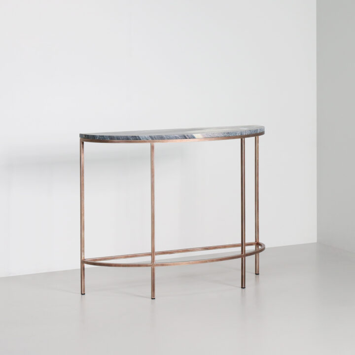 Demi lune console table