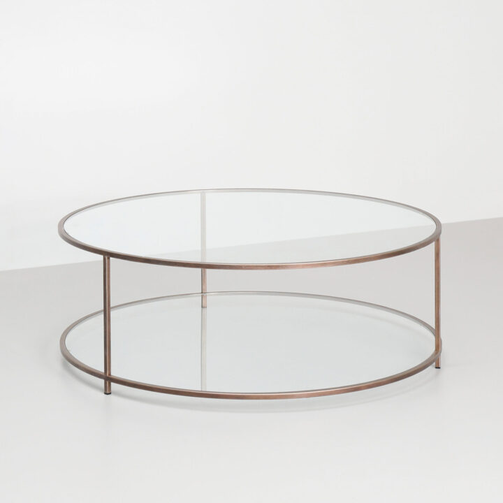 Madison coffee table finished in "Rose Pewter"