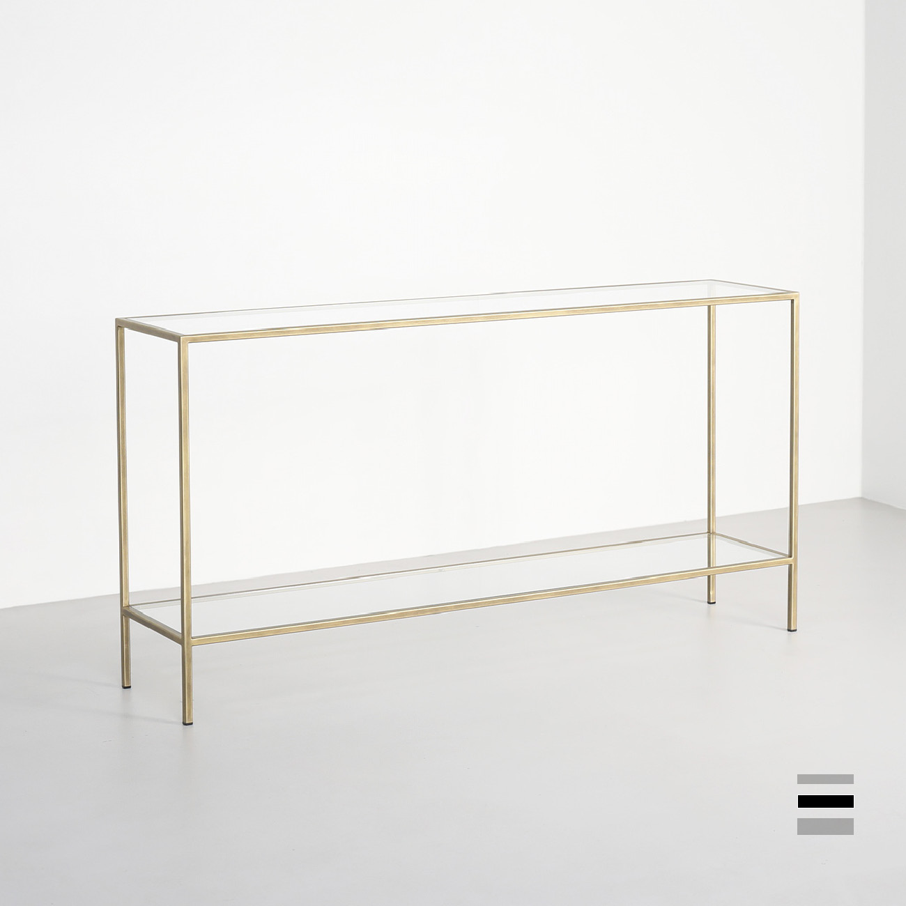 Madison console finished in "Florentine Gold"