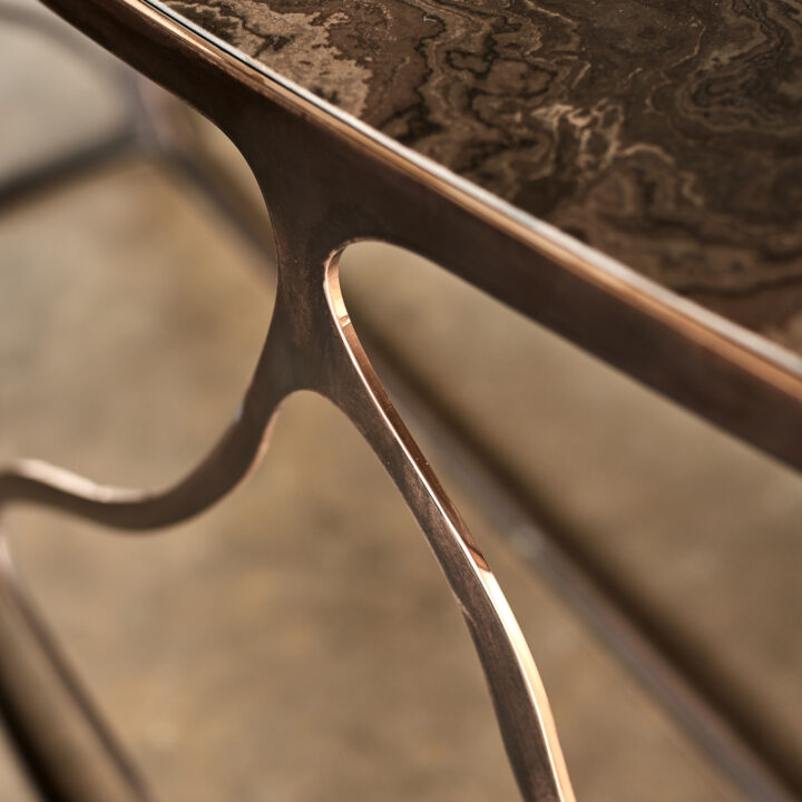Bronze hallway table