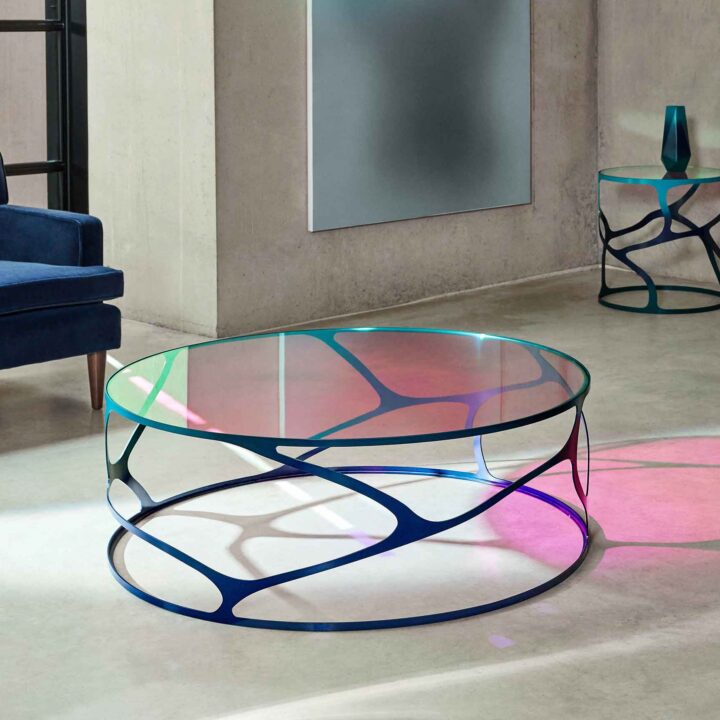 contemporary colourful coffee table