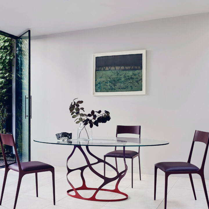 glass 4 seater dining table
