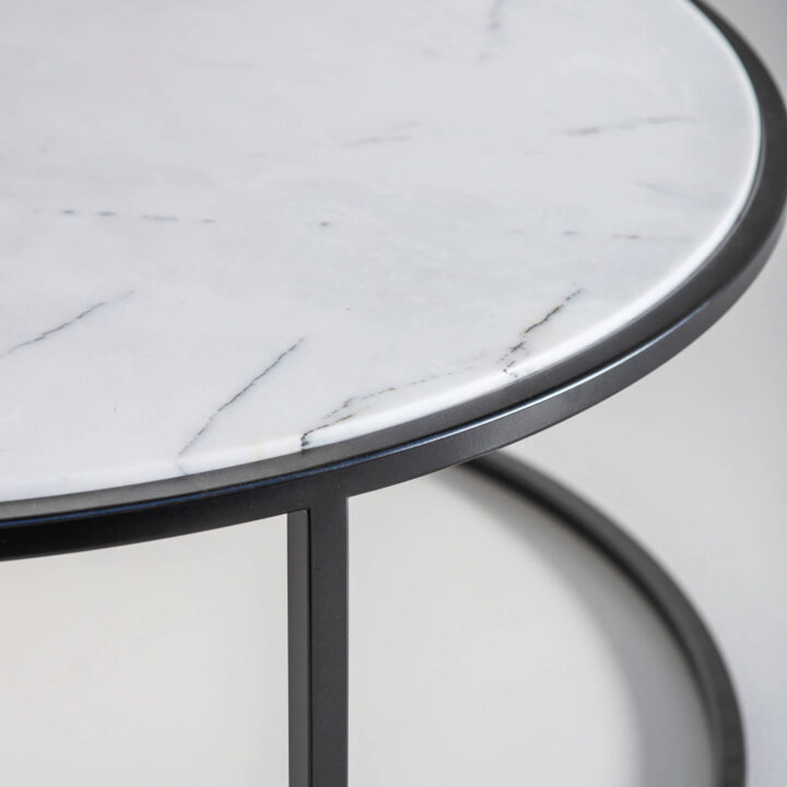 Anthracite finish with lilac marble top