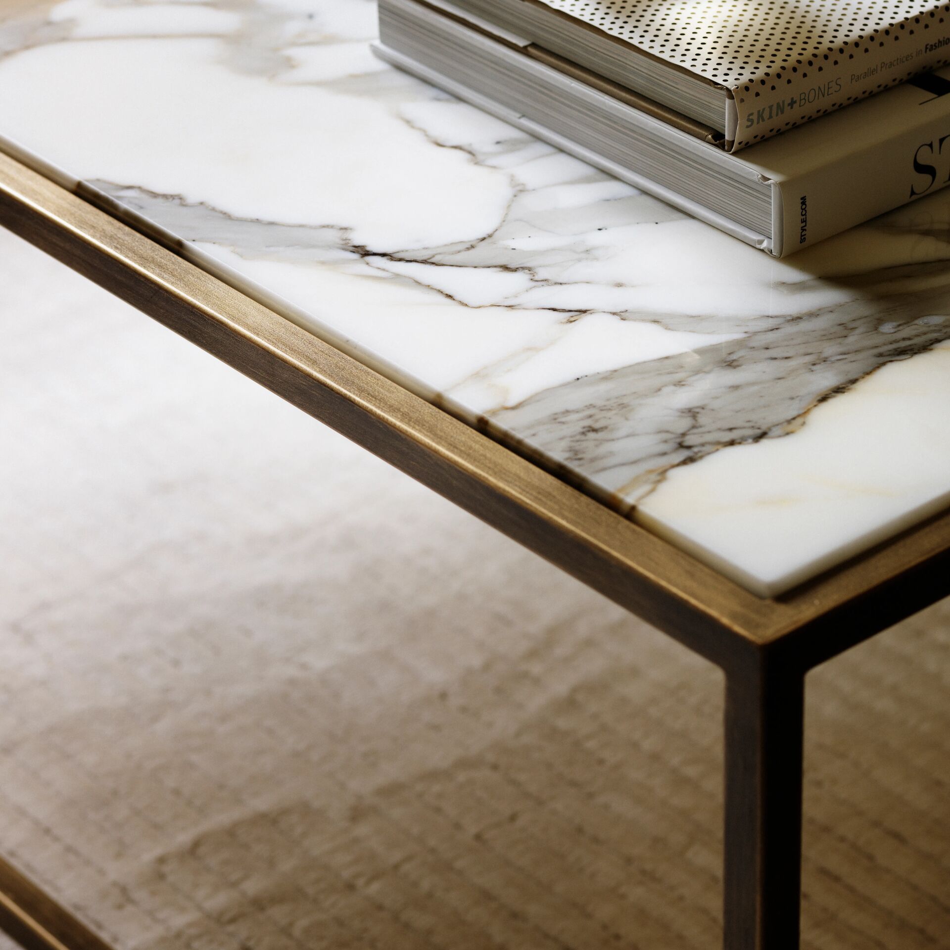 In Florentine Gold with Calacatta Oro marble