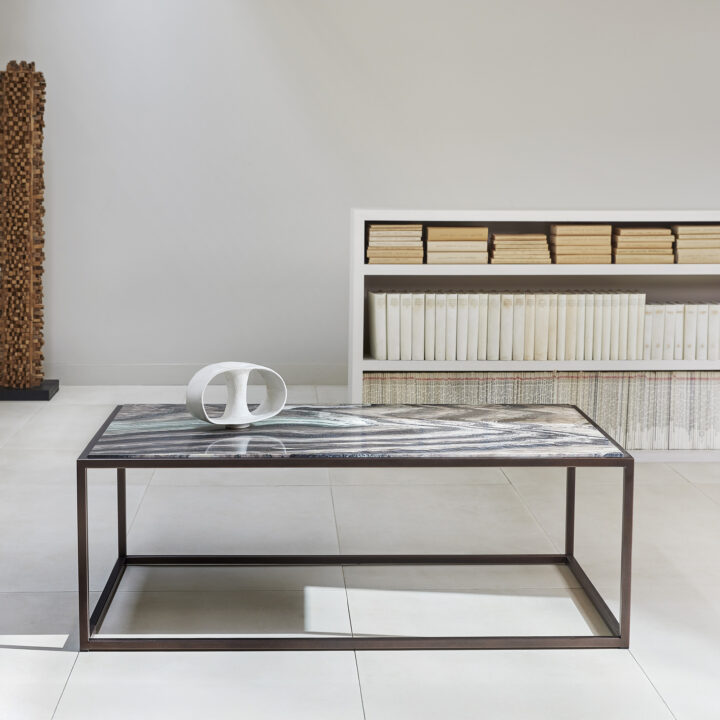 Rosso Luana Verde marble top table