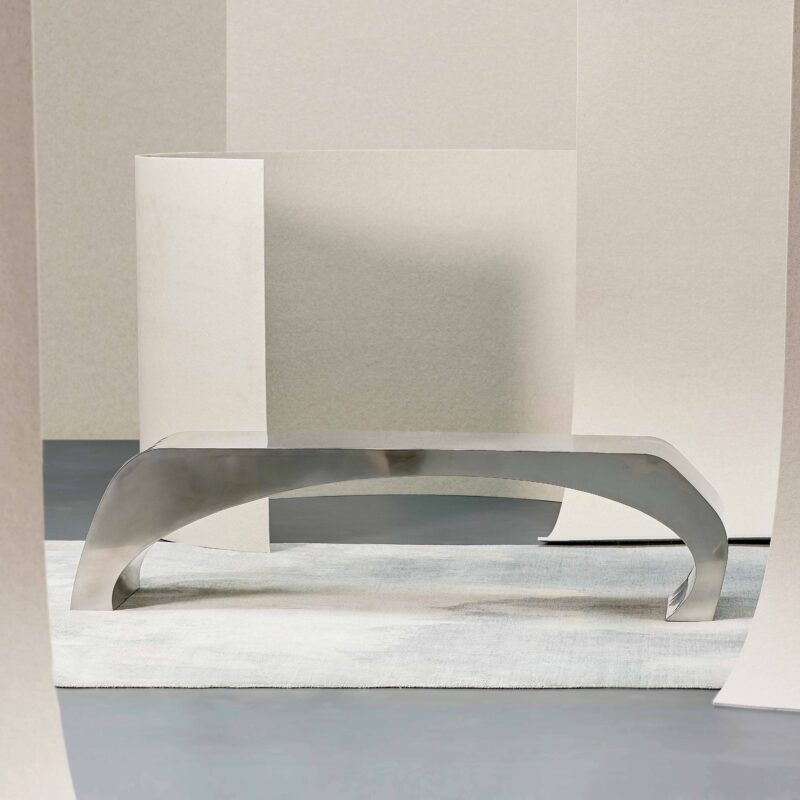 contemporary metal designer bench