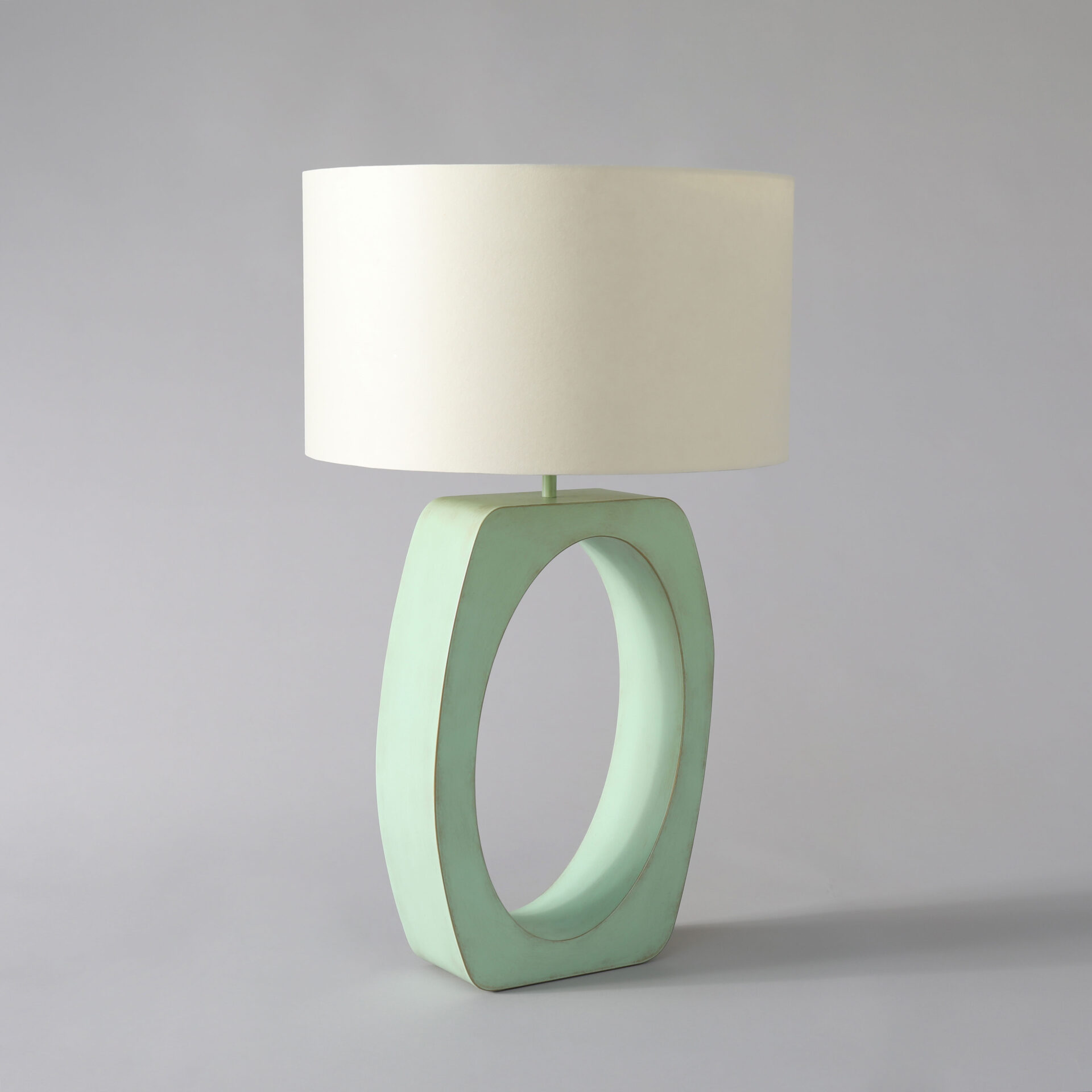 Skye lamp finished in "Arsenic” specialist finish