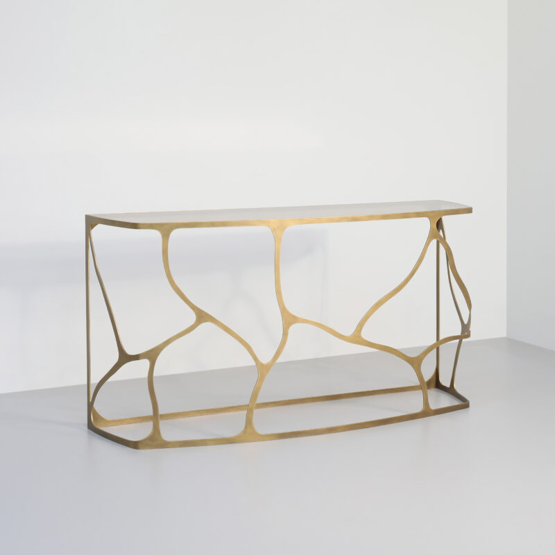 Designer sculptural console table